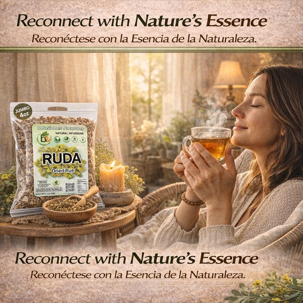 Ruda Seca Té (Rue Dried Herbs Tea) 4oz (113g) – Ruta Graveolens – 100% Natural,