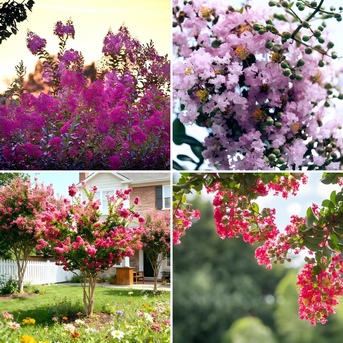 Crape Myrtle Seeds for Planting Pink Flowering Tree & Shrub, NonGMO Perennial