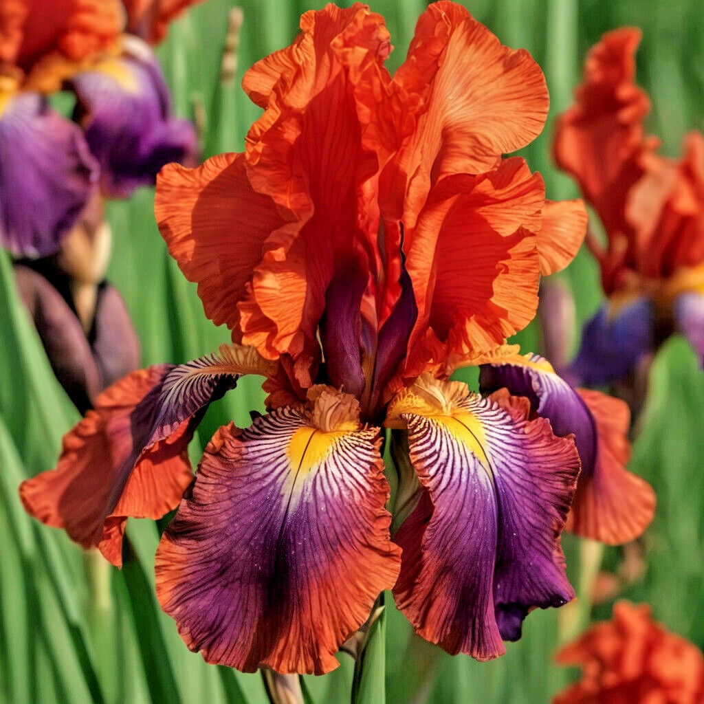 30+ Iris Flower Seeds (Iris siberica) Colorful Mix: Purple, White, Red and Blue