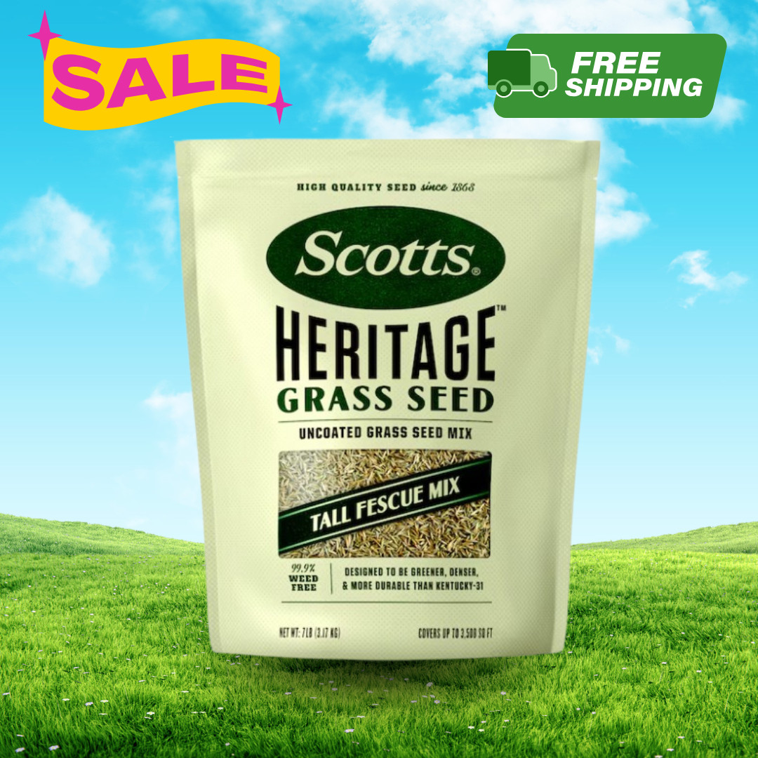 [FASH SALE] Scotts Heritage Tall Fescue Grass Seed 7 lb Lawn Seed New
