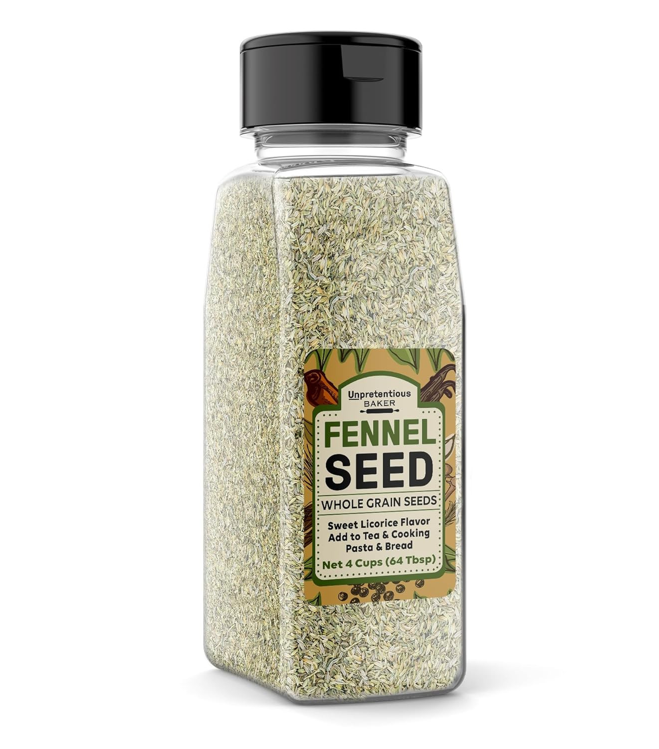 Fennel Seeds, (4 Cups) Teas & Cooking, Delicious Sweet Licorice Flavor (15.2 Oun