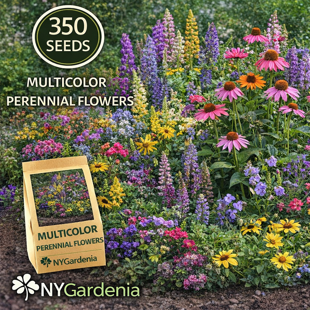350 Multicolor Perennial Flower Seeds Mixed Garden Bloom Easy Grow
