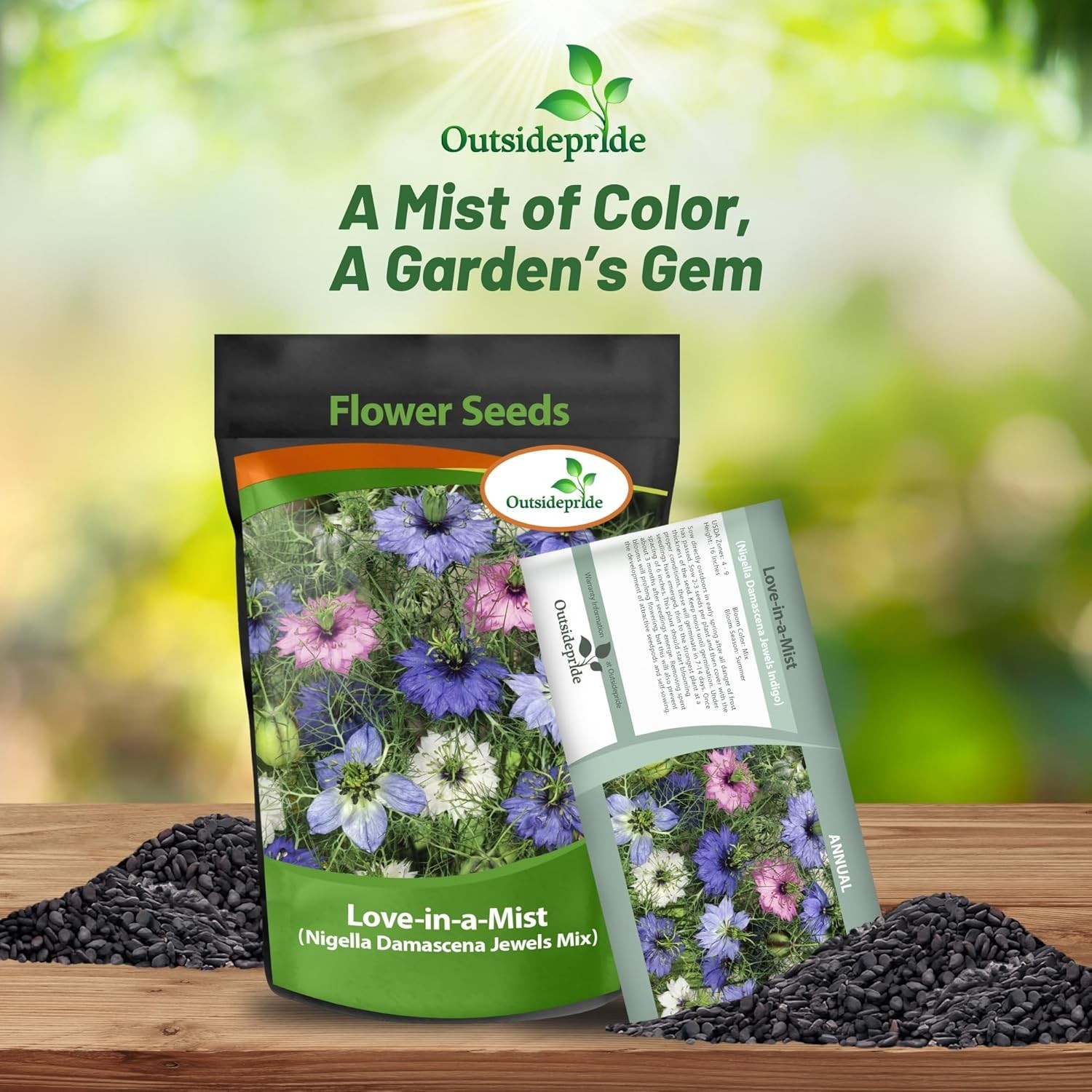1 LB Nigella Seeds – Love-In-A-Mist Flower Seed Mix