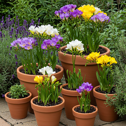 12 Freesia bulbs for indoor pots this fall and winter