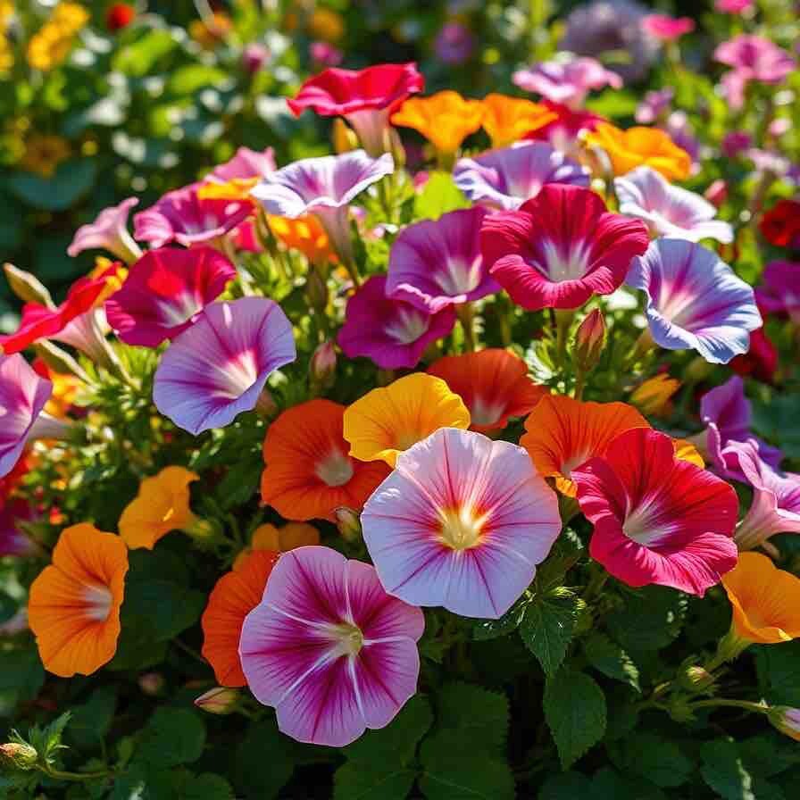Morning Glory Seeds Mixed Colors Vibrant 50 Seeds Vine Climbers