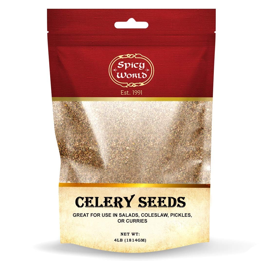 Whole Celery Seeds 4lb Bulk – Premium Quality, Vegan, Pure Spice, Salt-Free