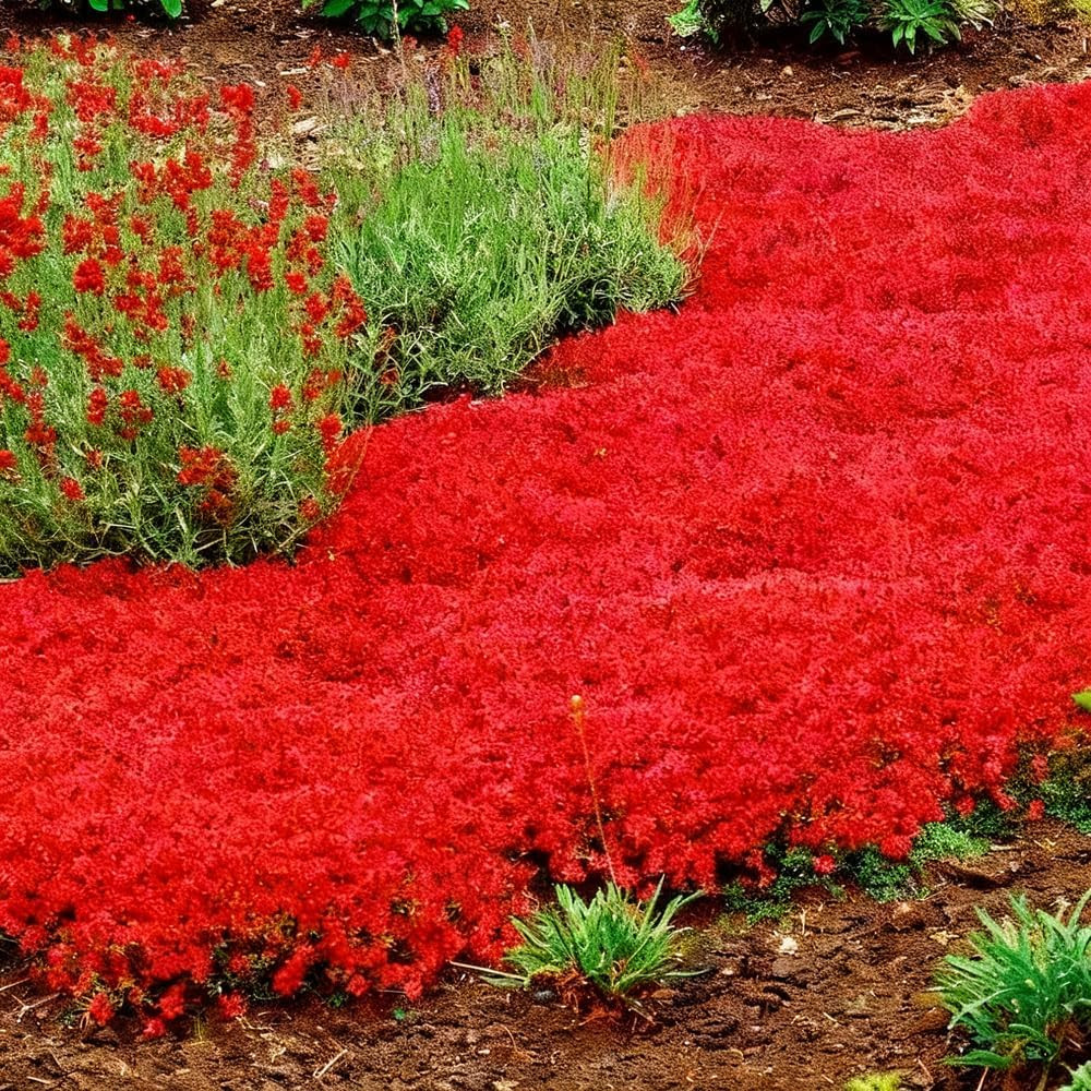 15000Pcs Red Creeping Thyme Seeds Ground Cover,Thyme Seeds for Planting Indoors,
