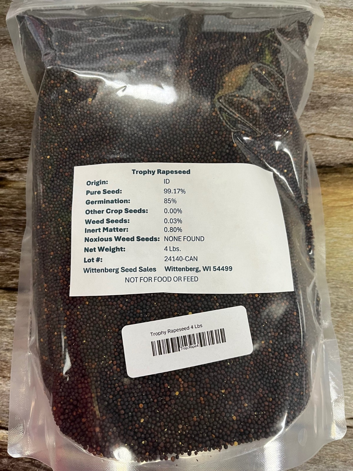 4 lbs Trophy Rapeseed – Deer Food Polt / Wildlife Seed