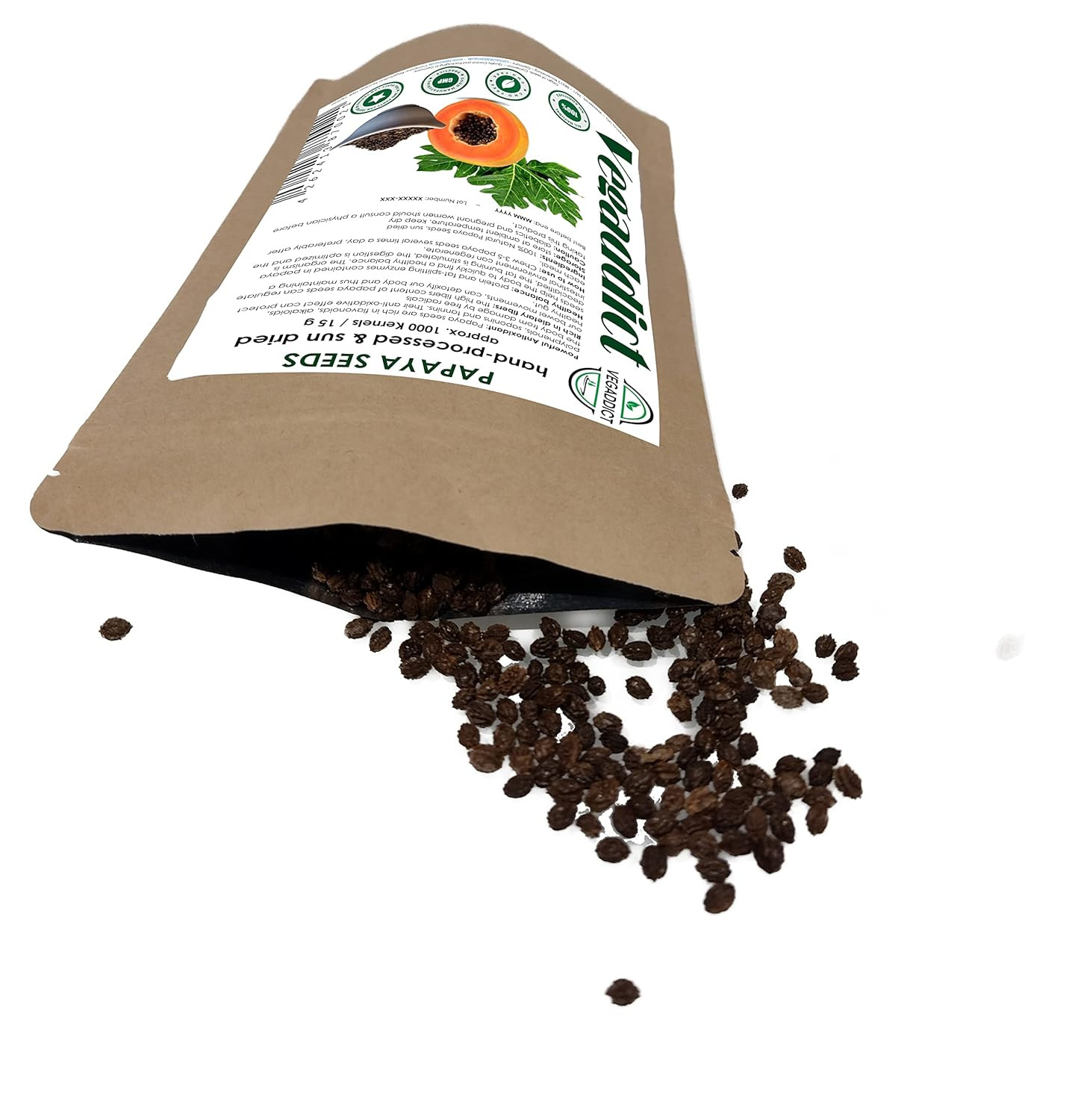 100% Natural Sun Dried Papaya Seeds | High Papaya Enzyme (Papain) Content | N…
