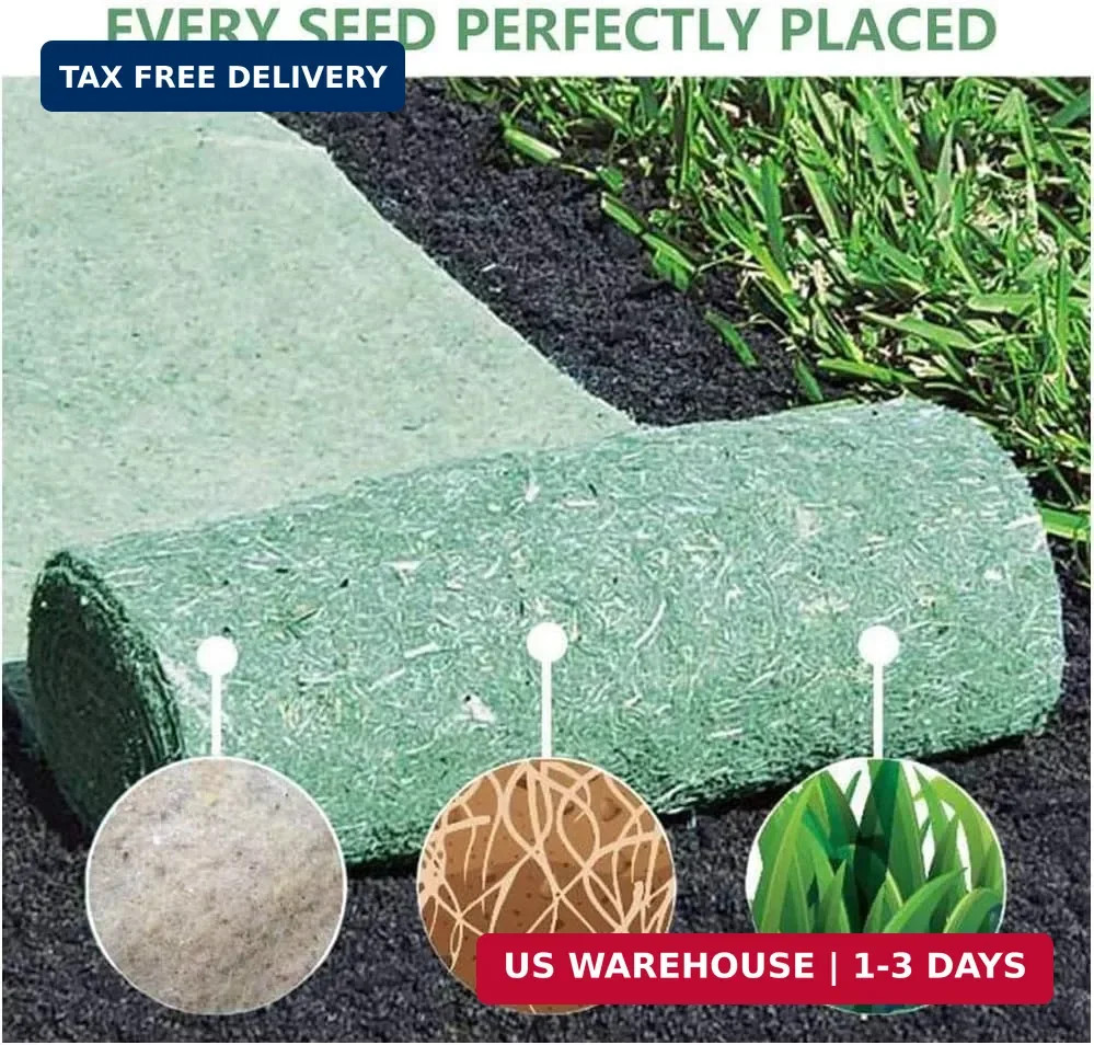 Grass Seed Mat Roll – Biodegradable Lawn Seed Mat – Backyard Plant Growing Grass