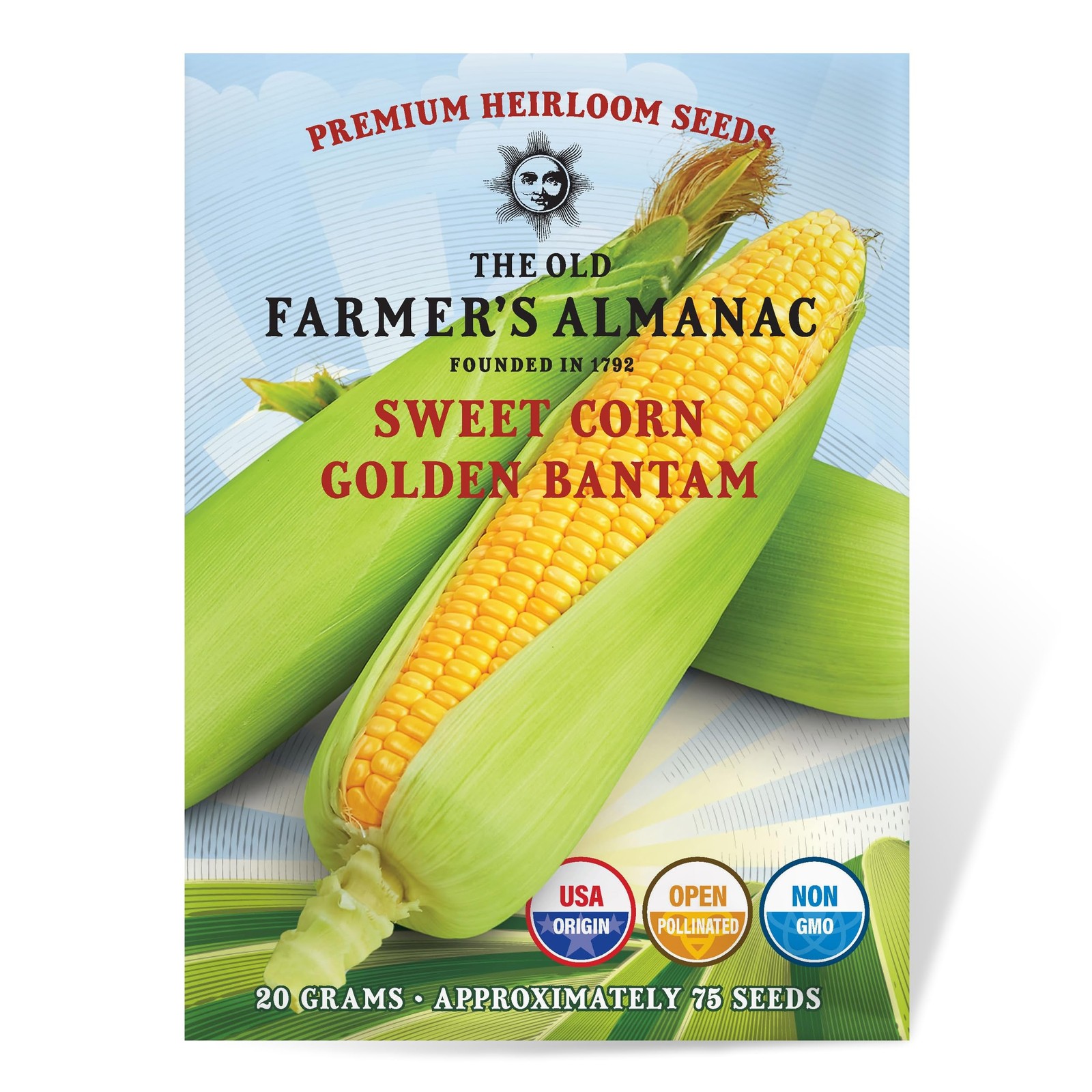 Almanac Heirloom Sweet Corn Seeds Brown,Golden,Green,Yellow