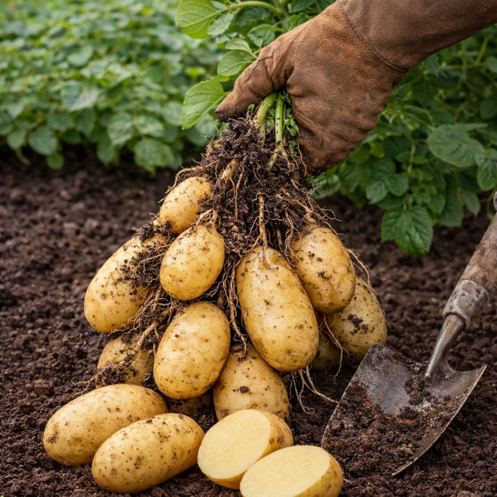 German Butterball Seed Potatoes for Planting | Deep Yellow Flesh (5 Pounds)