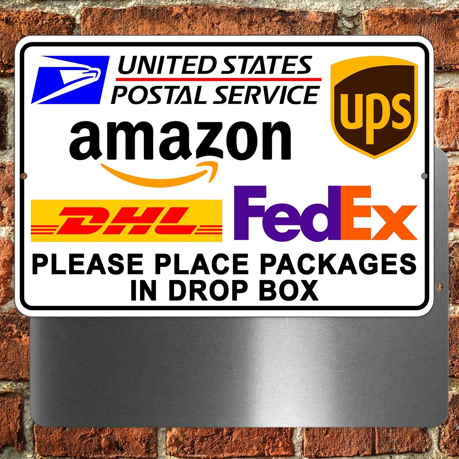 Please Deliver Packages To Drop Box Sign Or Decal 6 SIZES delivery I251