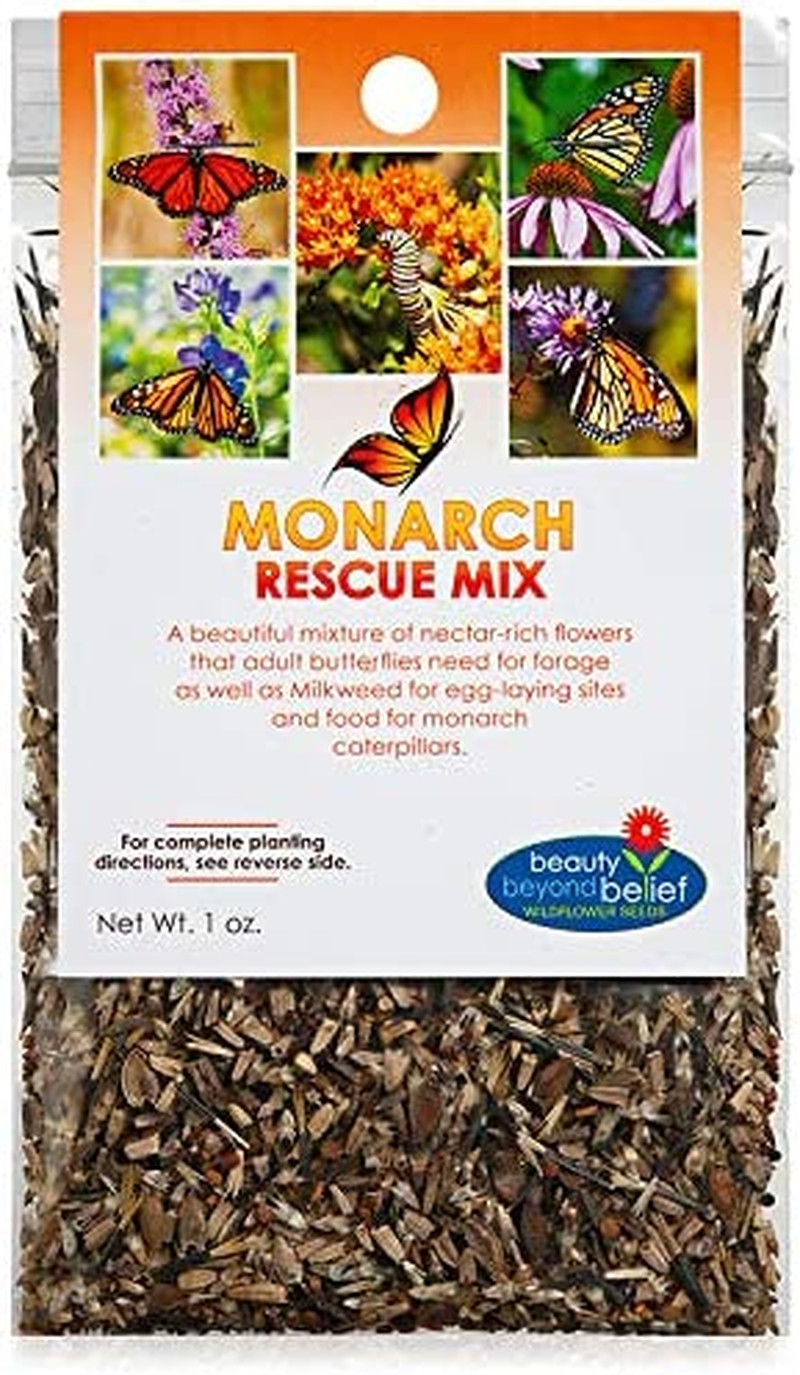 Monarch Butterfly Rescue Wildflower Seeds Mix Bulk Open-Pollinated Wildflower Se