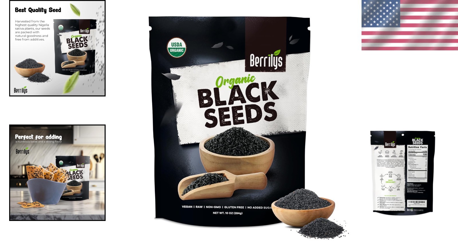 Black Seeds – Organic Nigella Sativa, Gluten-Free, 10oz – Health Essential