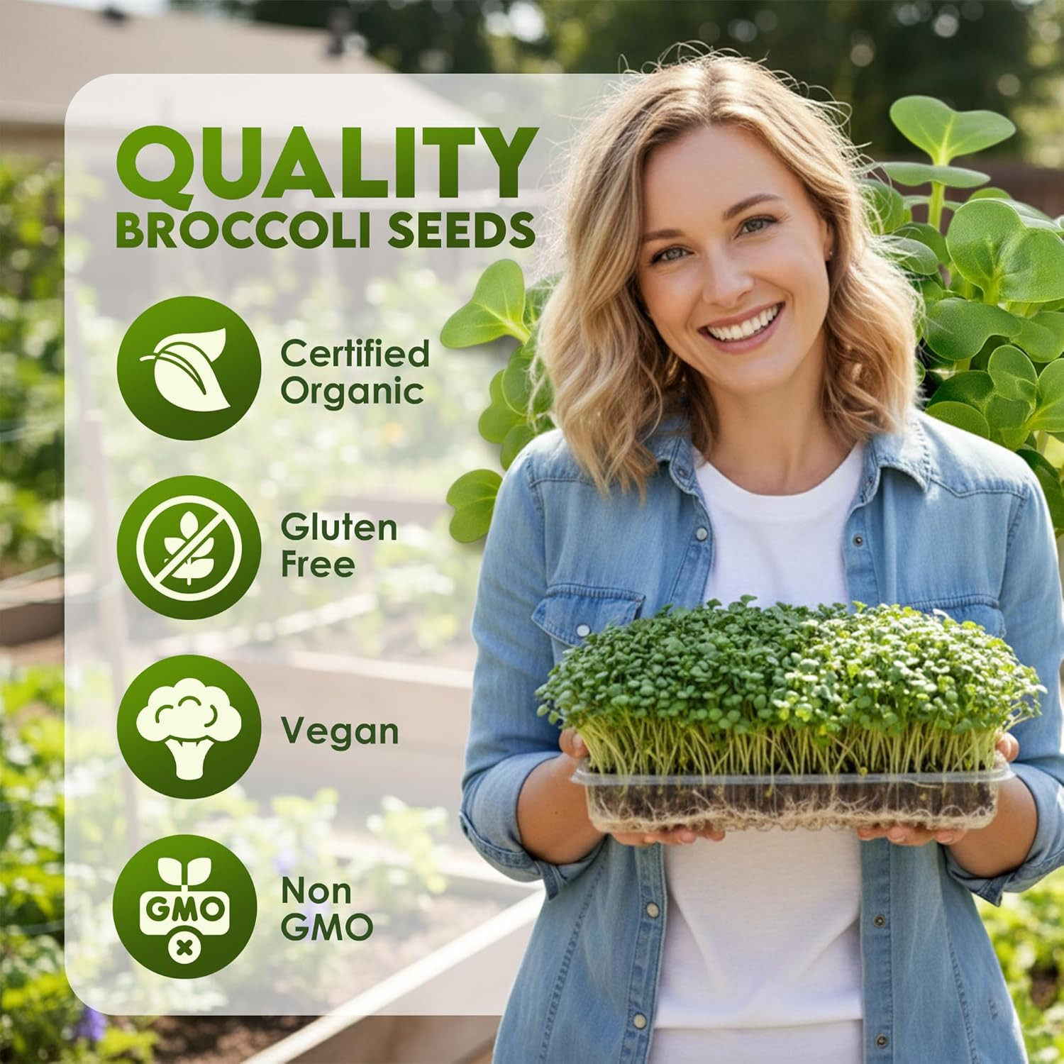 Nature Jim’S Organic Broccoli Sprouting Seeds – Non-Gmo, Rich in Sulforaphane, F