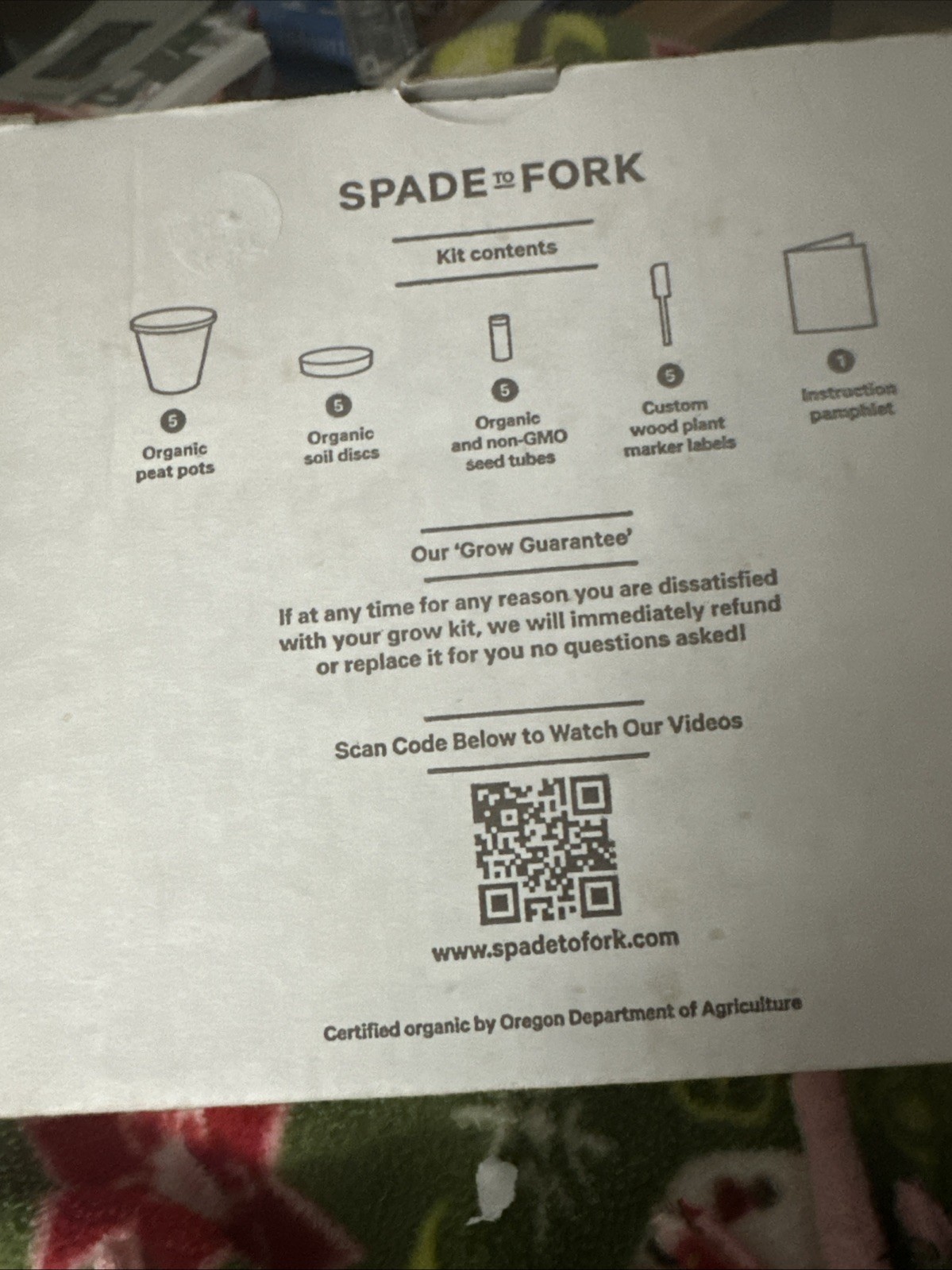 Organic Herb Garden Spade to Fork Culinary Home Garden Kit