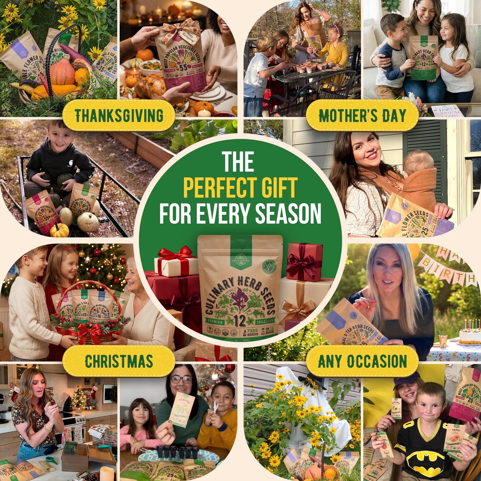 Culinary Herb Seeds Variety Pack 12 Types Non GMO Heirloom Outdoor Indoor Home G