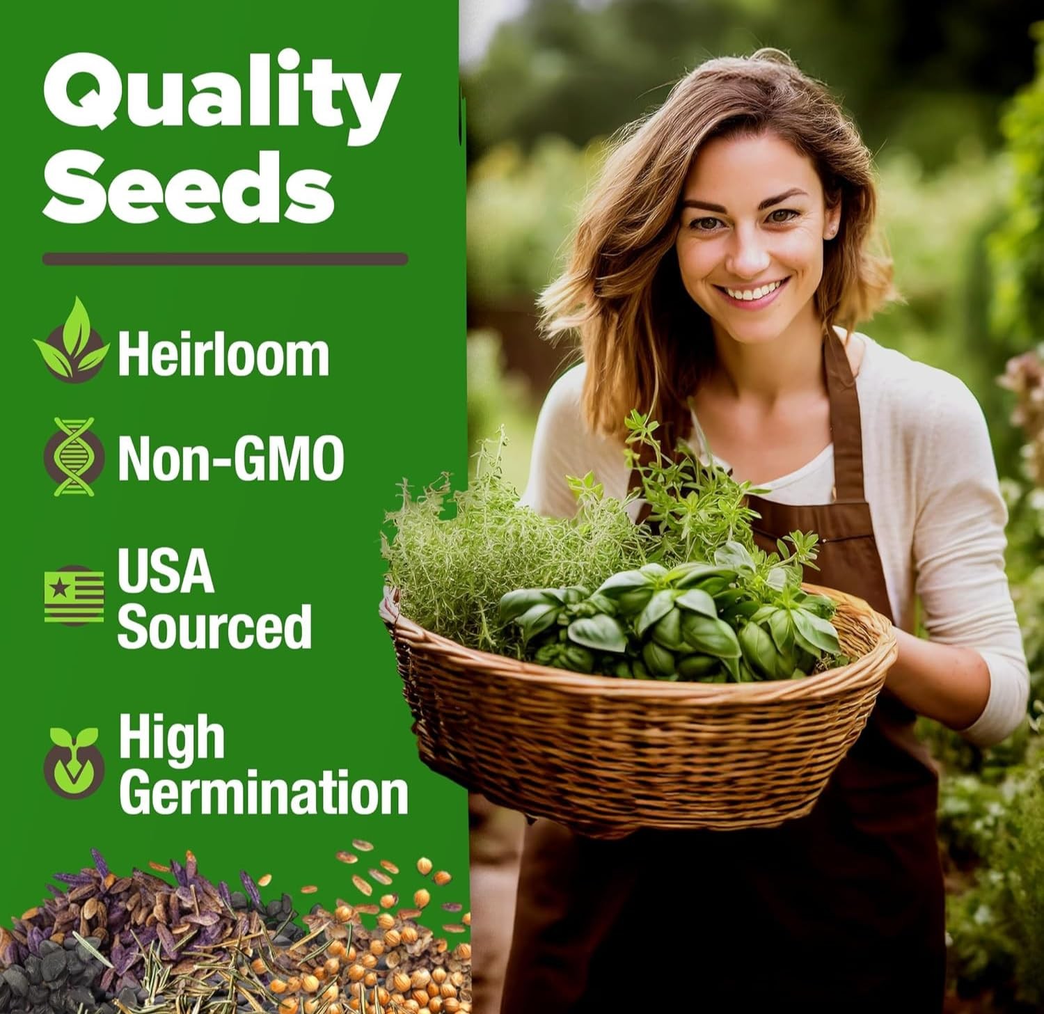 30 Herb Seeds Culinary Variety Pack 10900+ Heirloom Non GMO Indoor Outdoor Hydro