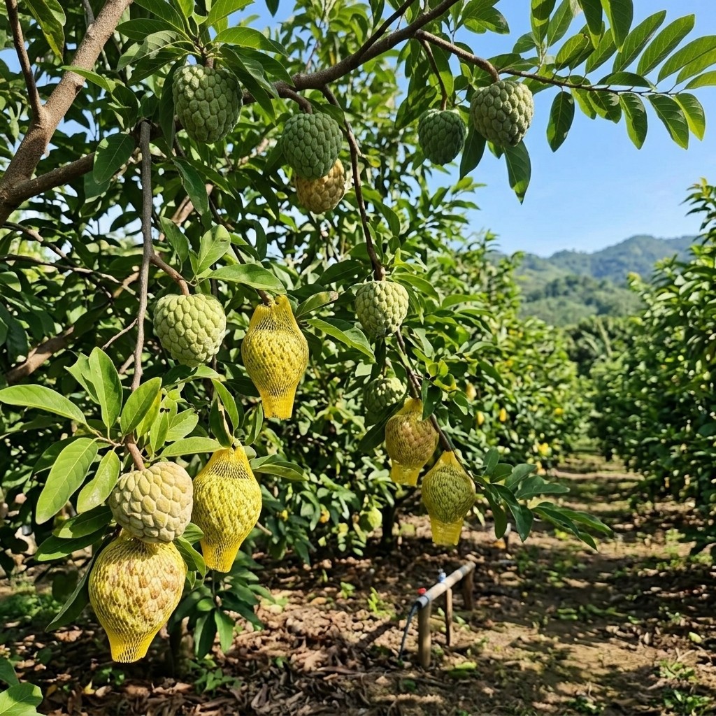 Sugar Apple Plant Seeds – 10pcs – Perfect for Outdoor Garden Container Planting