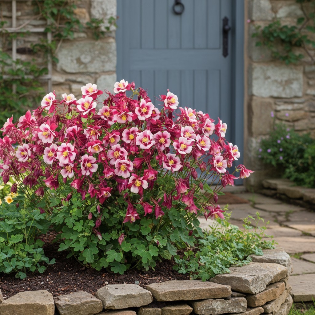 500 Columbine Seeds – Pink & White Bicolor Blooms for Spring Garden Color