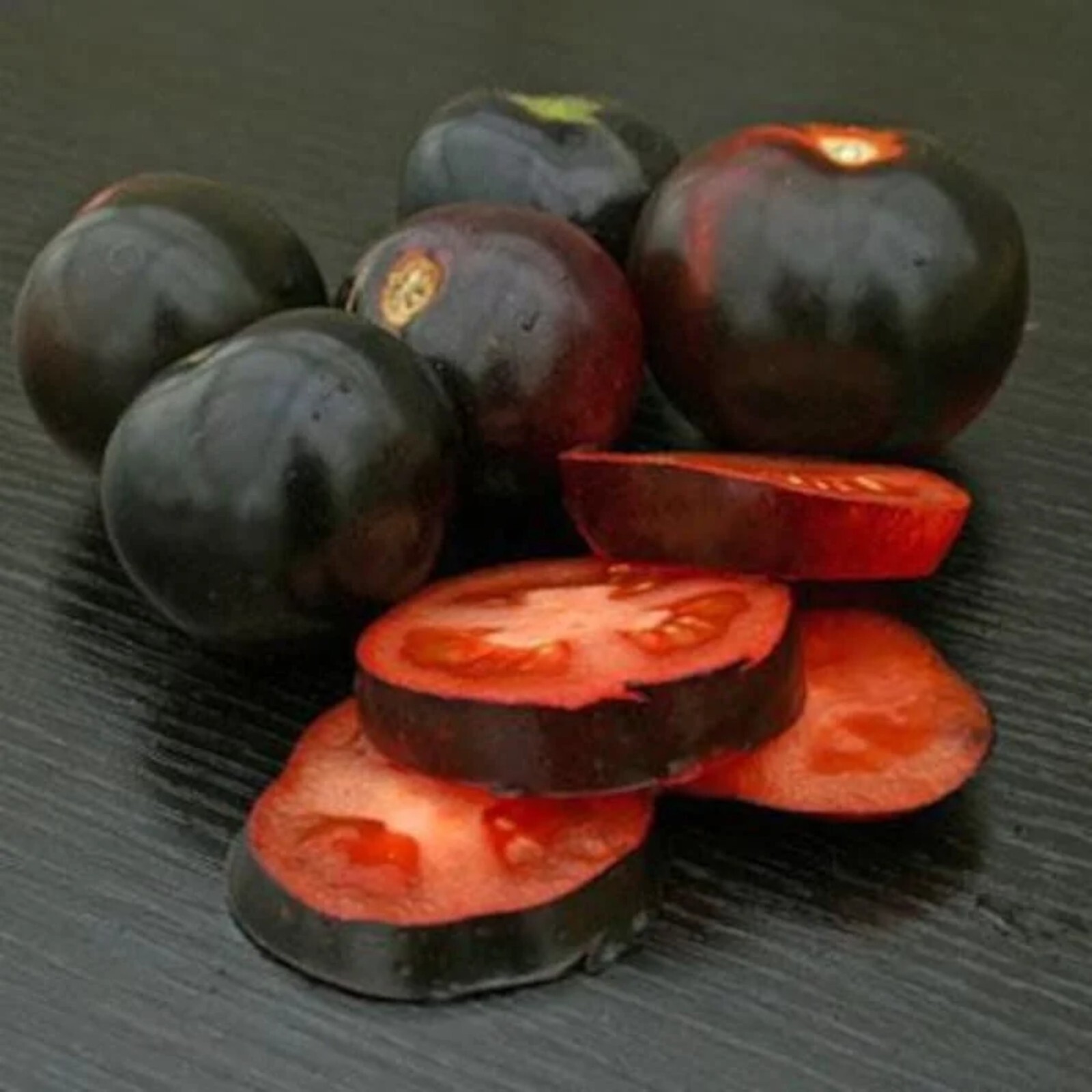 100pcs European Black Cherry Tomato Seeds – Heirloom, Non-GMO, Rich Flavor