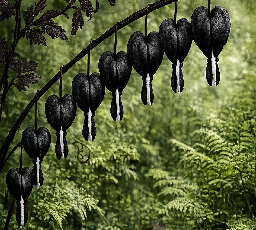 25 Black Bleeding Heart Seeds Dicentra Spectabilis Flowers Seed US SELLER