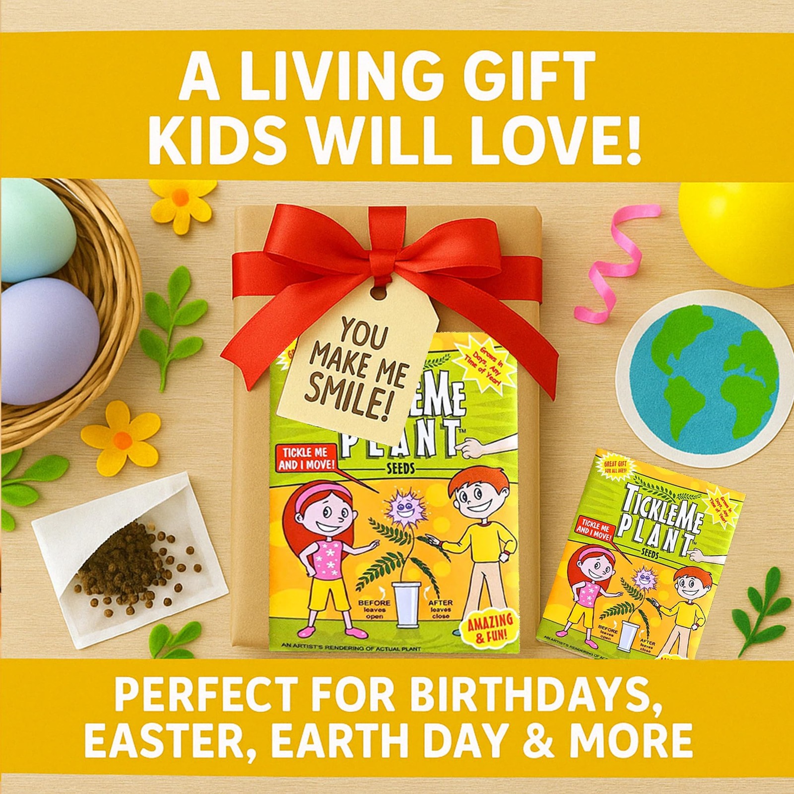 I’m Tickled You’re My Mom Happy Birthday Mom Gift Box Tickle Me Plant Set