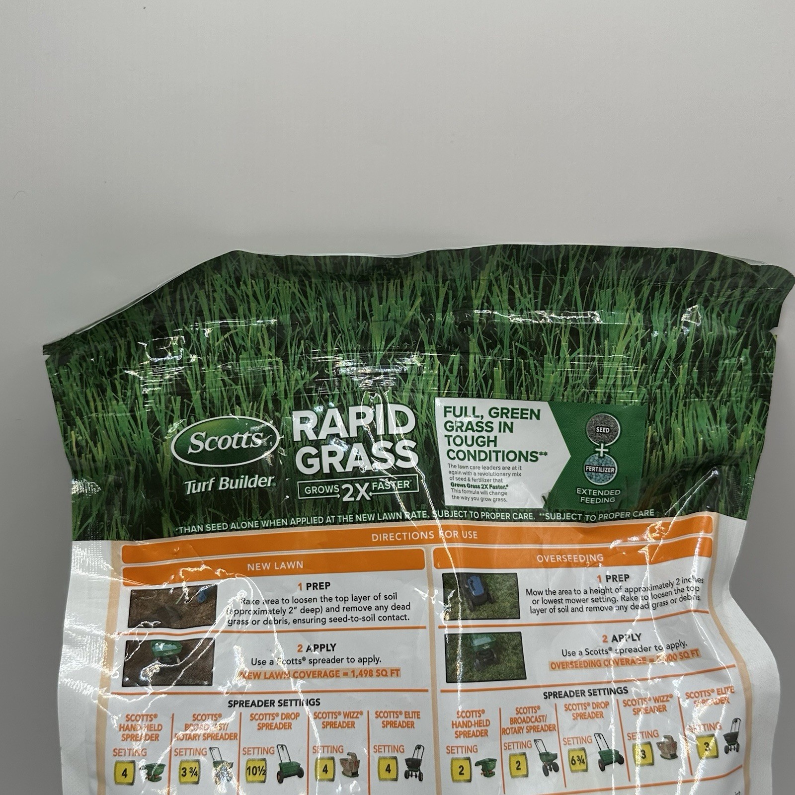 Scotts Rapid Grass Turf Builder BermudaGrass covers 5K’ sq Seed Fertilizer 4 lbs