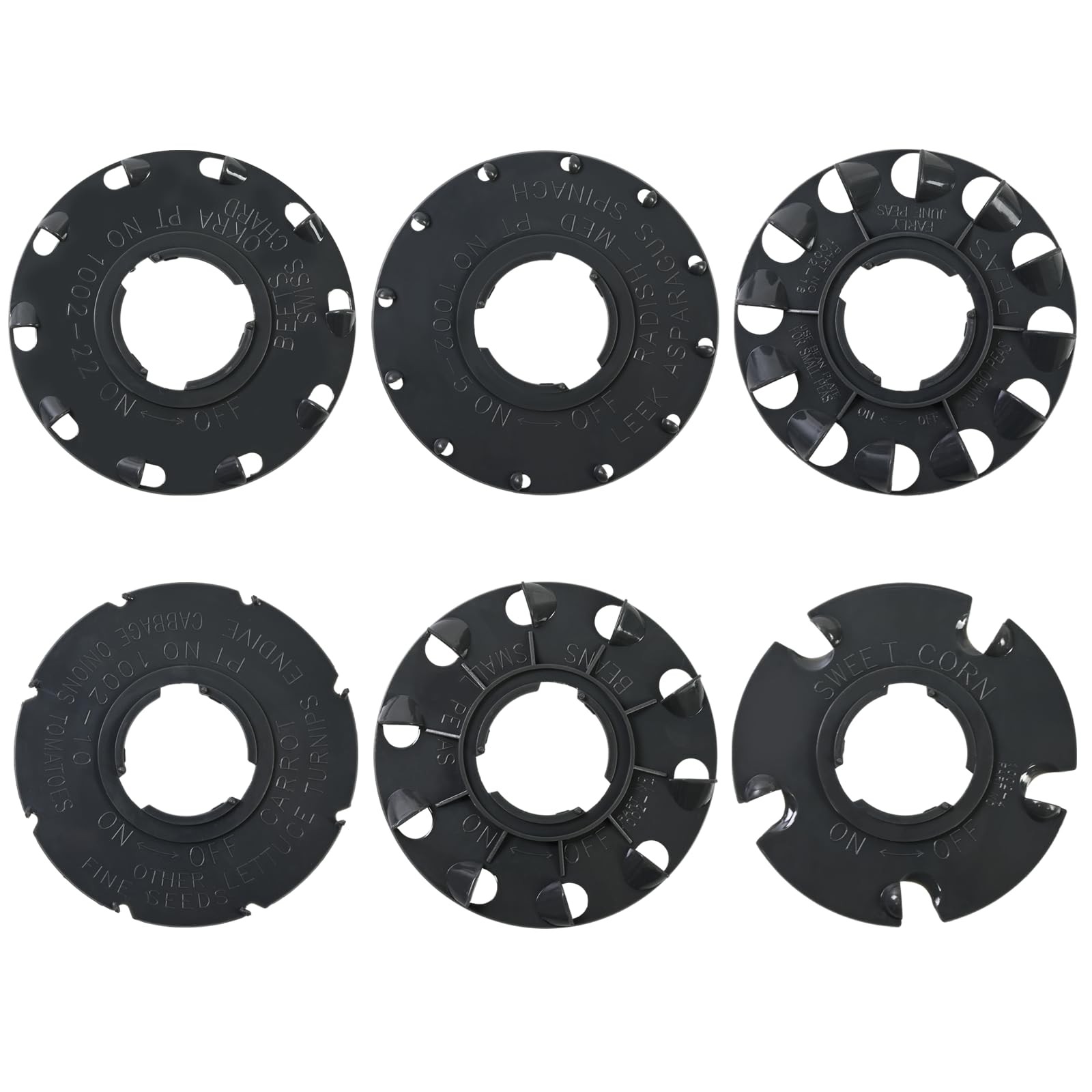 60009 Standard Seed Plate 6 Set Fits Earthway 1001B Garden Seeder Planter