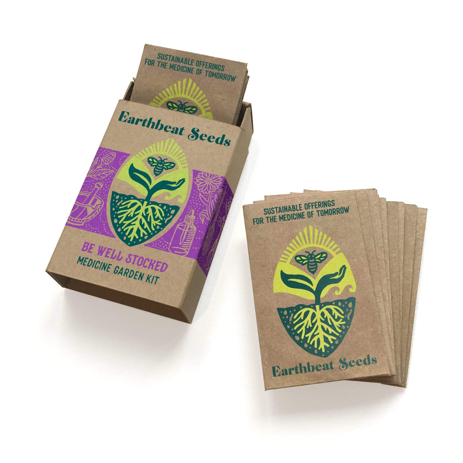 Medicine Garden Boxed Seed Collection ~Traditional Herb Pollinator Garden