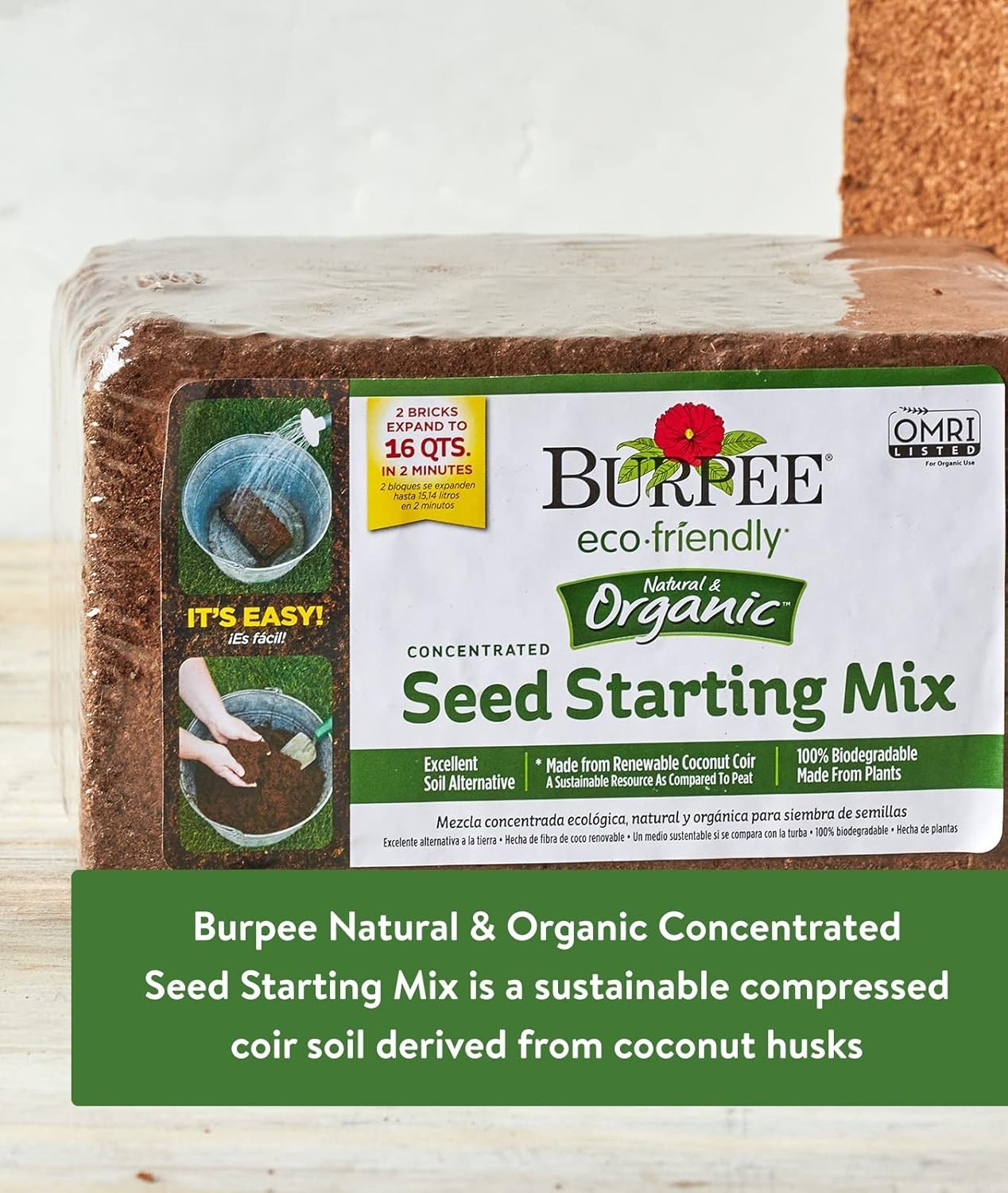 16 Quart Coconut Coir Seed Starting Mix – Eco-Friendly & Biodegradable
