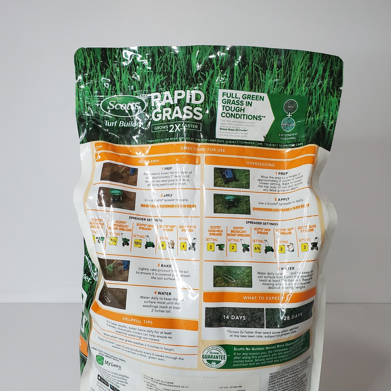 Scotts Combination Turf Builder Rapid Grass Seed Fertilizer Bermudagrass 8 Lbs