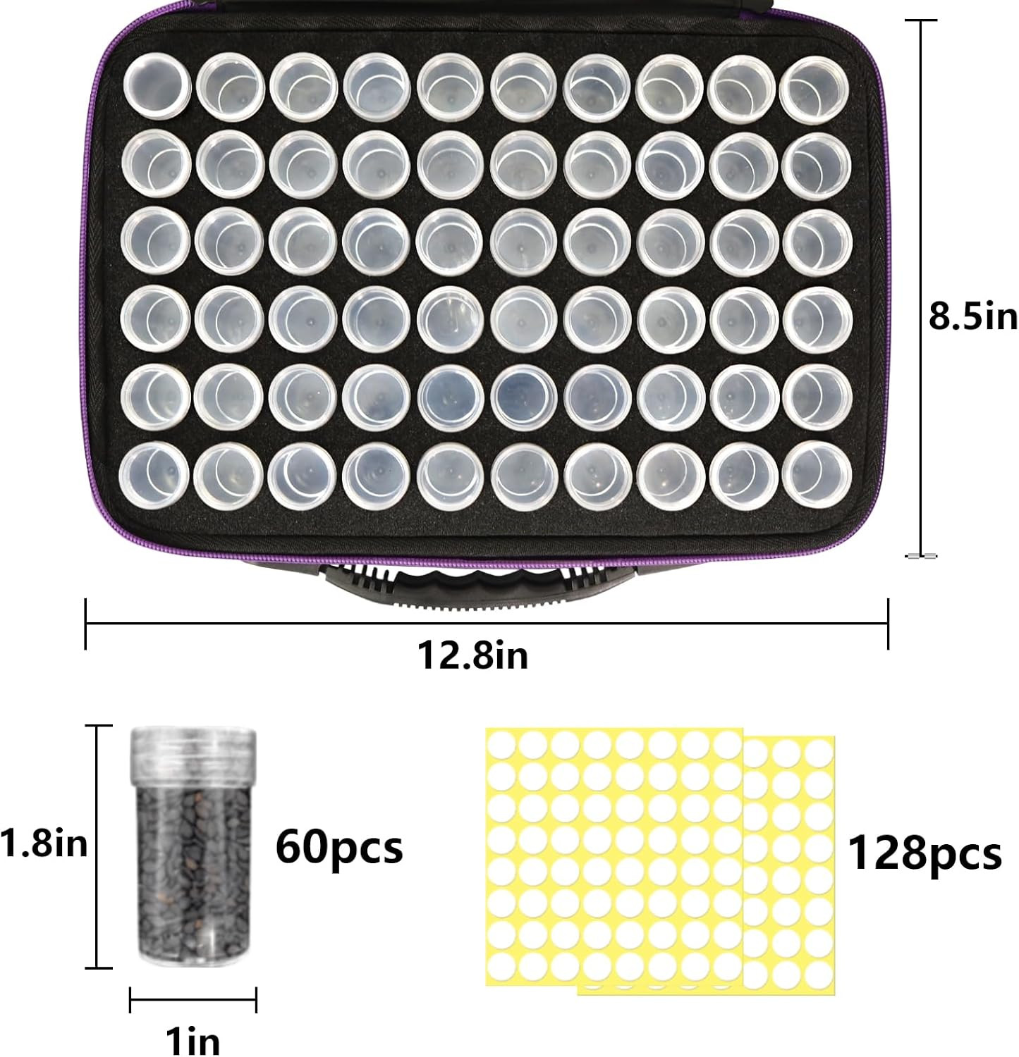 60 Slots Seed Storage Organizer with 10 Envelopes, Garden Seed Packet Container