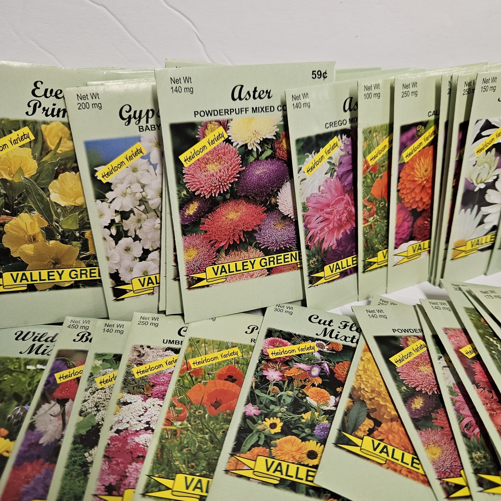 Valley Greene Flower Seeds 100 New Packs Assorted Flower Garden Mix Lot