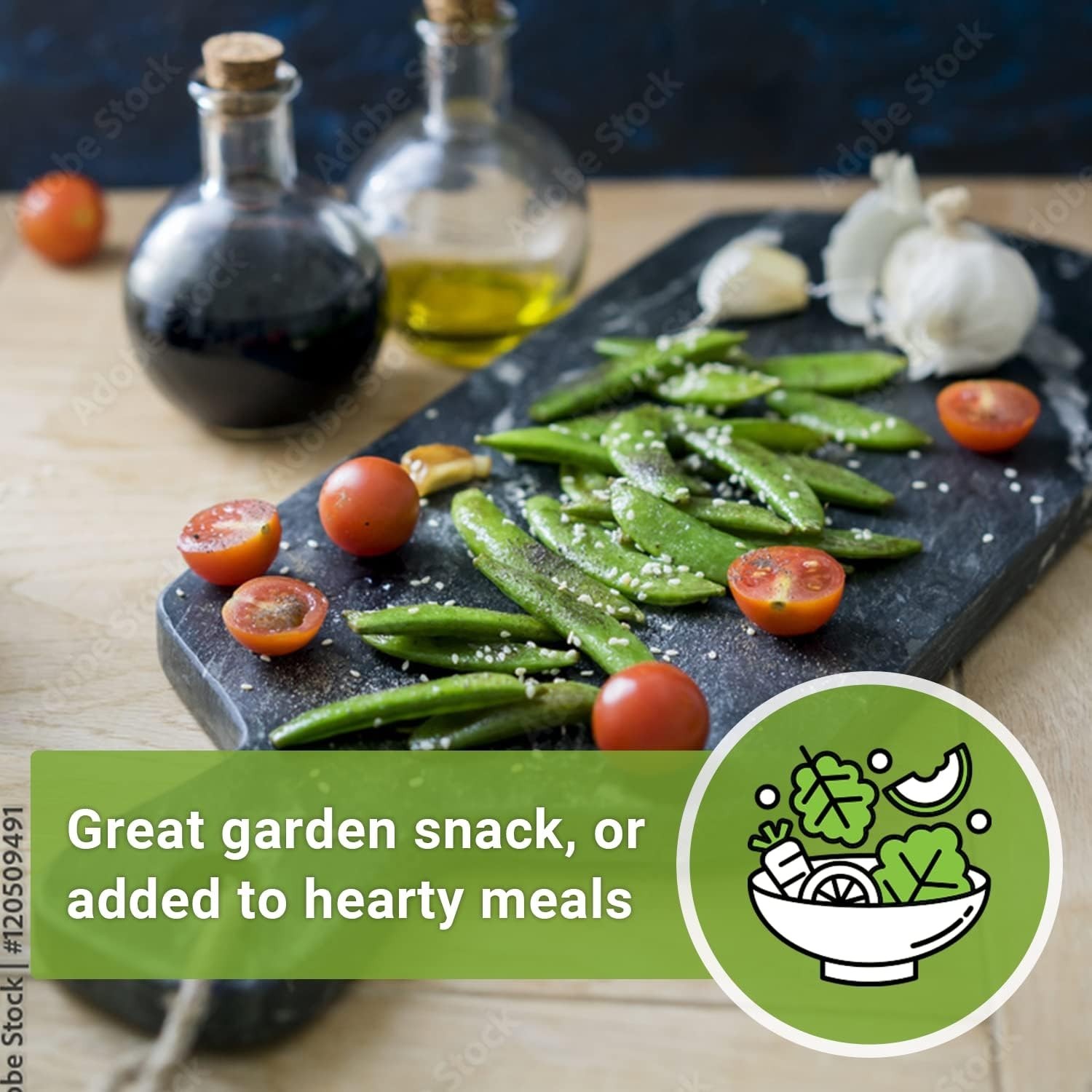 Sugar Snap Pea Seeds – Ideal for Outdoor Gardens & Fresh Snacking