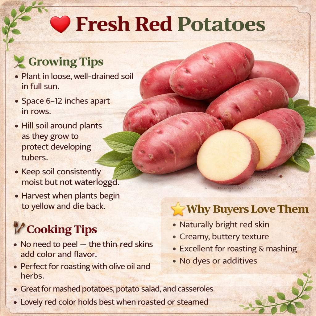 Red Pontiac Seed Potatos for Planting (2 Pounds)