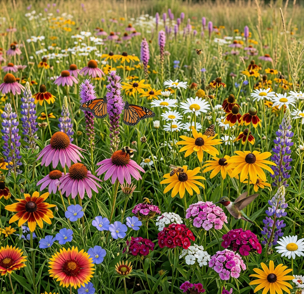 Wildflower Mix ALL PERENNIAL Heirloom Pollinator Garden USA Non-GMO 1000+ Seeds