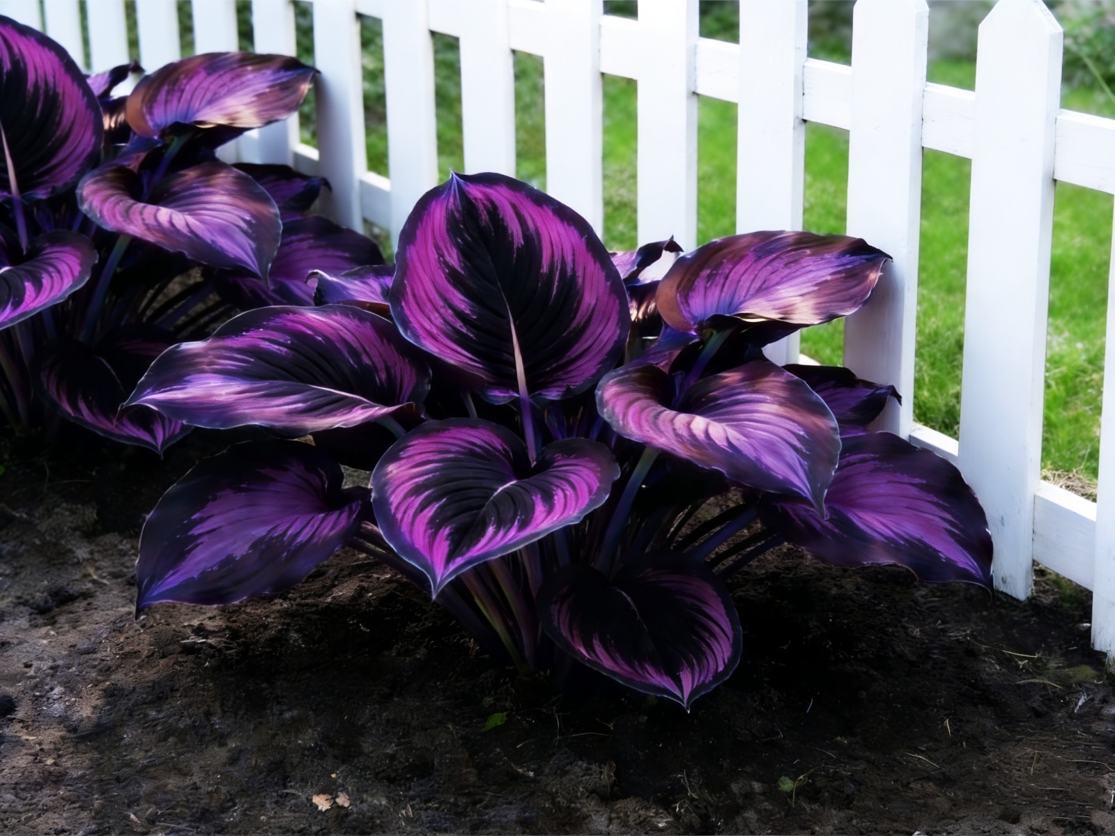 Black and purple hosta fox seeds – 100 seeds. Rare perennial shade-tolerant foli