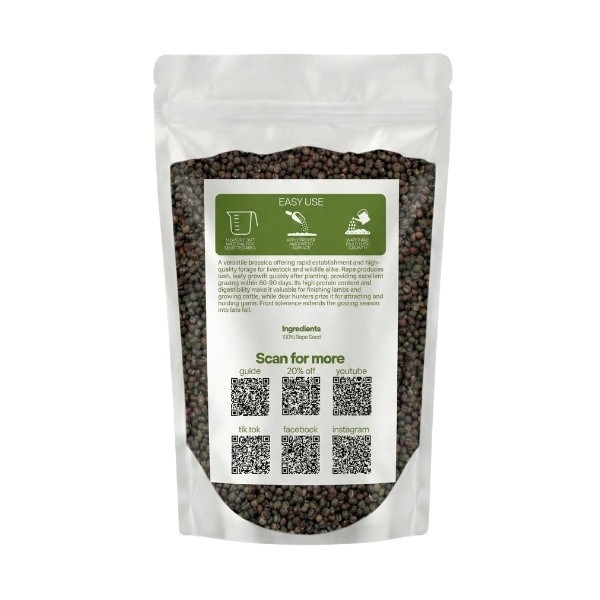 Old Cobblers Farm™ Wicked Tuff Turf Essex Dwarf Rape Seed – Lush Green Forage