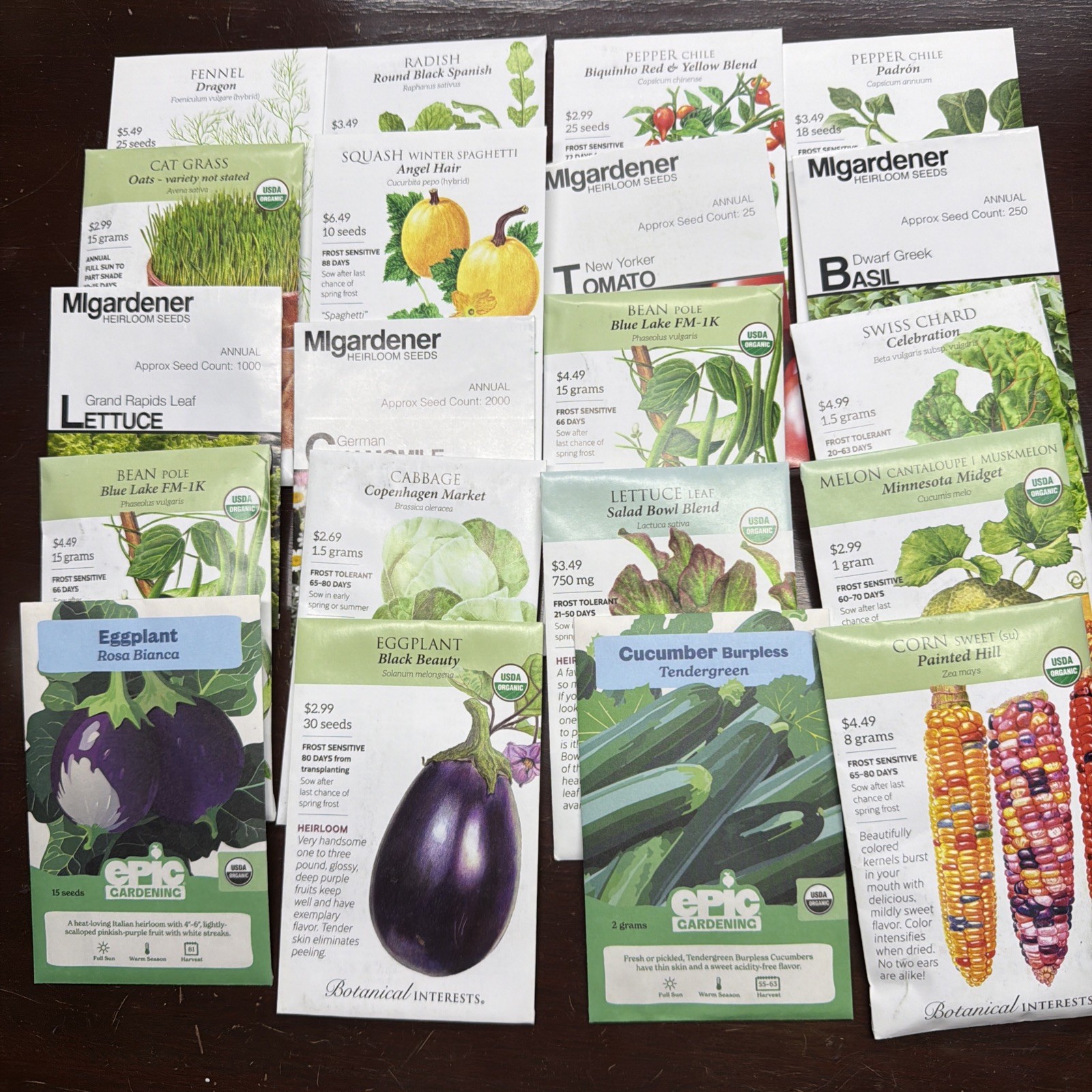 20 Packs Veggie Vegetable Flower Herb Garden Seeds Nice Variety