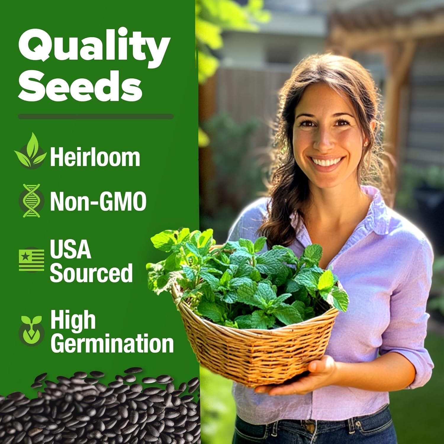 Heirloom Peppermint Seeds – 2,370 High Germination Indoor/Outdoor Herb Seeds