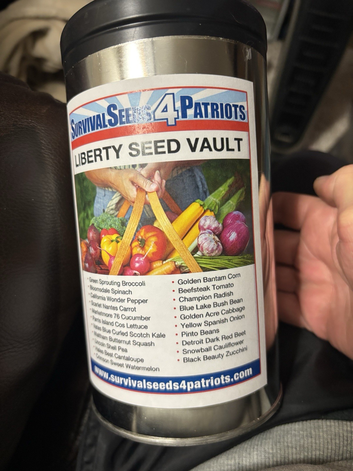 SURVIVAL SEEDS Sealed Can 4Patriots Liberty Seed Vault 21 Edibles prepper sealed