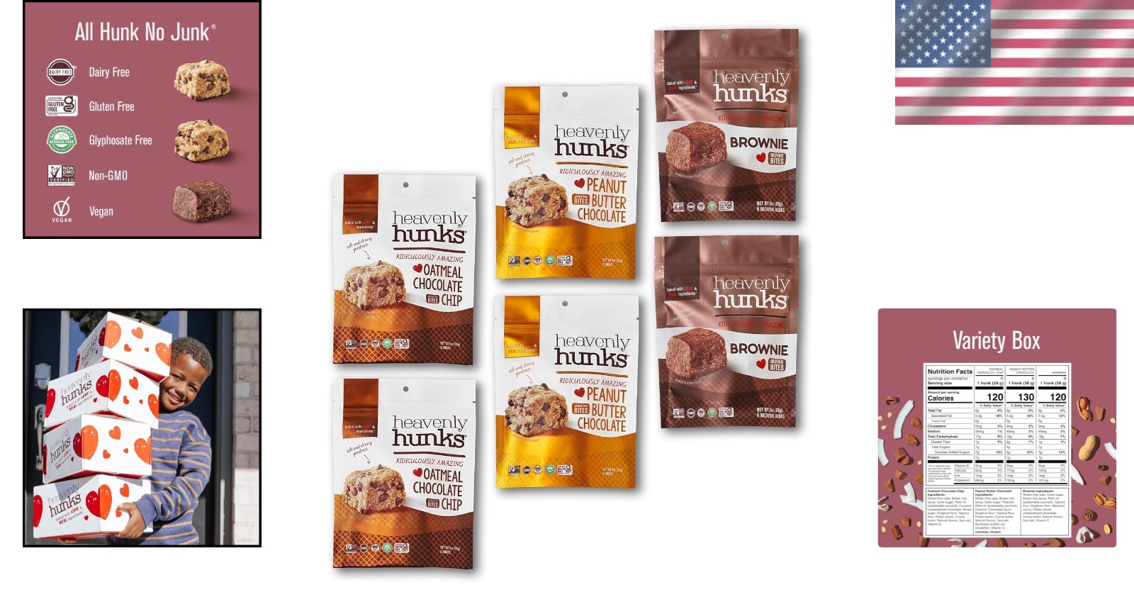 Delicious 6-Pack Oatmeal Chocolate, Peanut Butter & Brownie Bites – Treats