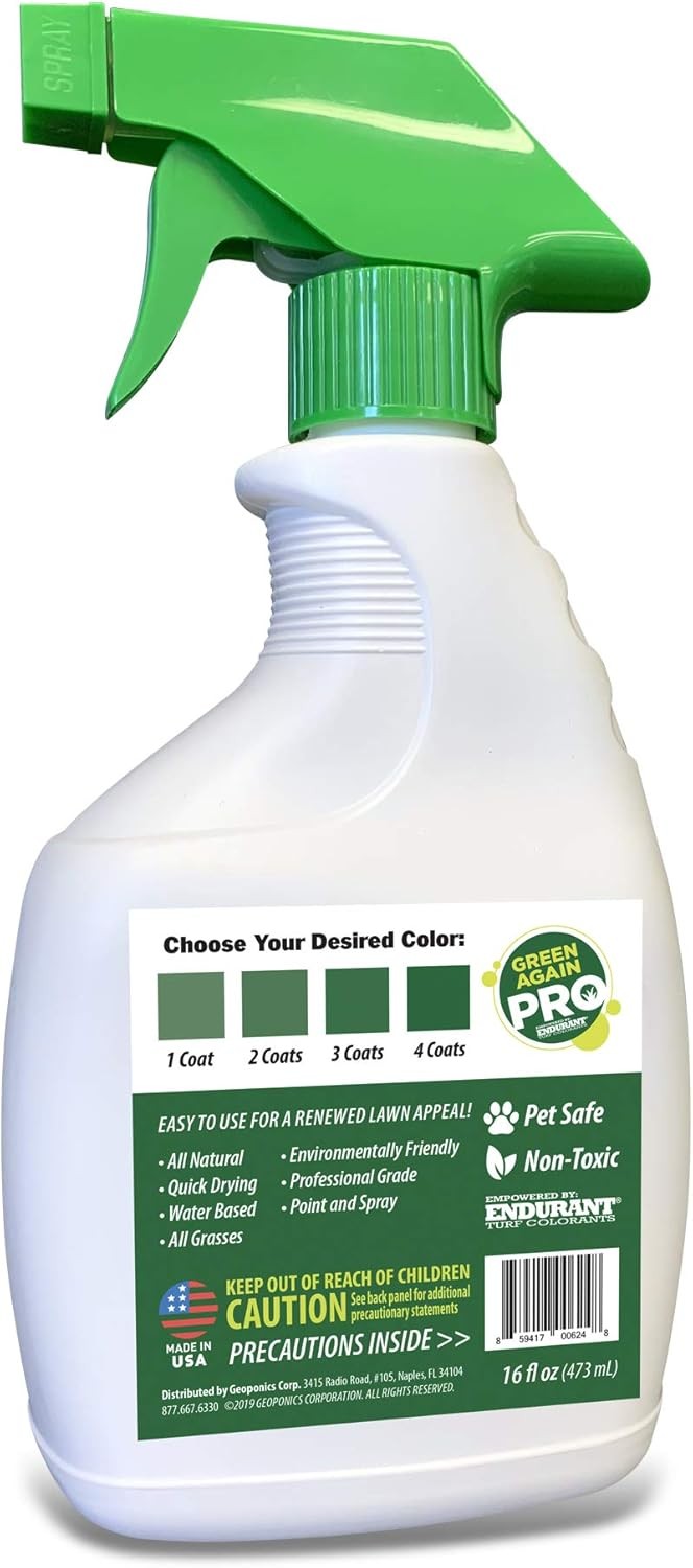 Pre-Mixed Grass and Turf Paint – All Natural Pet-Friendly Cool Season Green