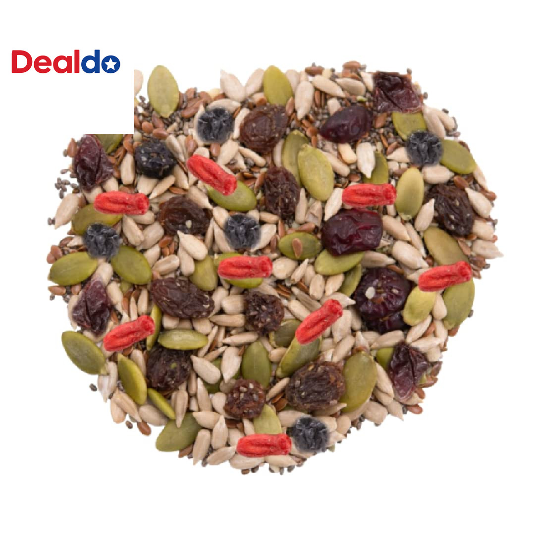 Superfood Snack Mix 2 Lbs. | Raw Seeds & Unsulfured Sweetened Dried Fruit, Resea