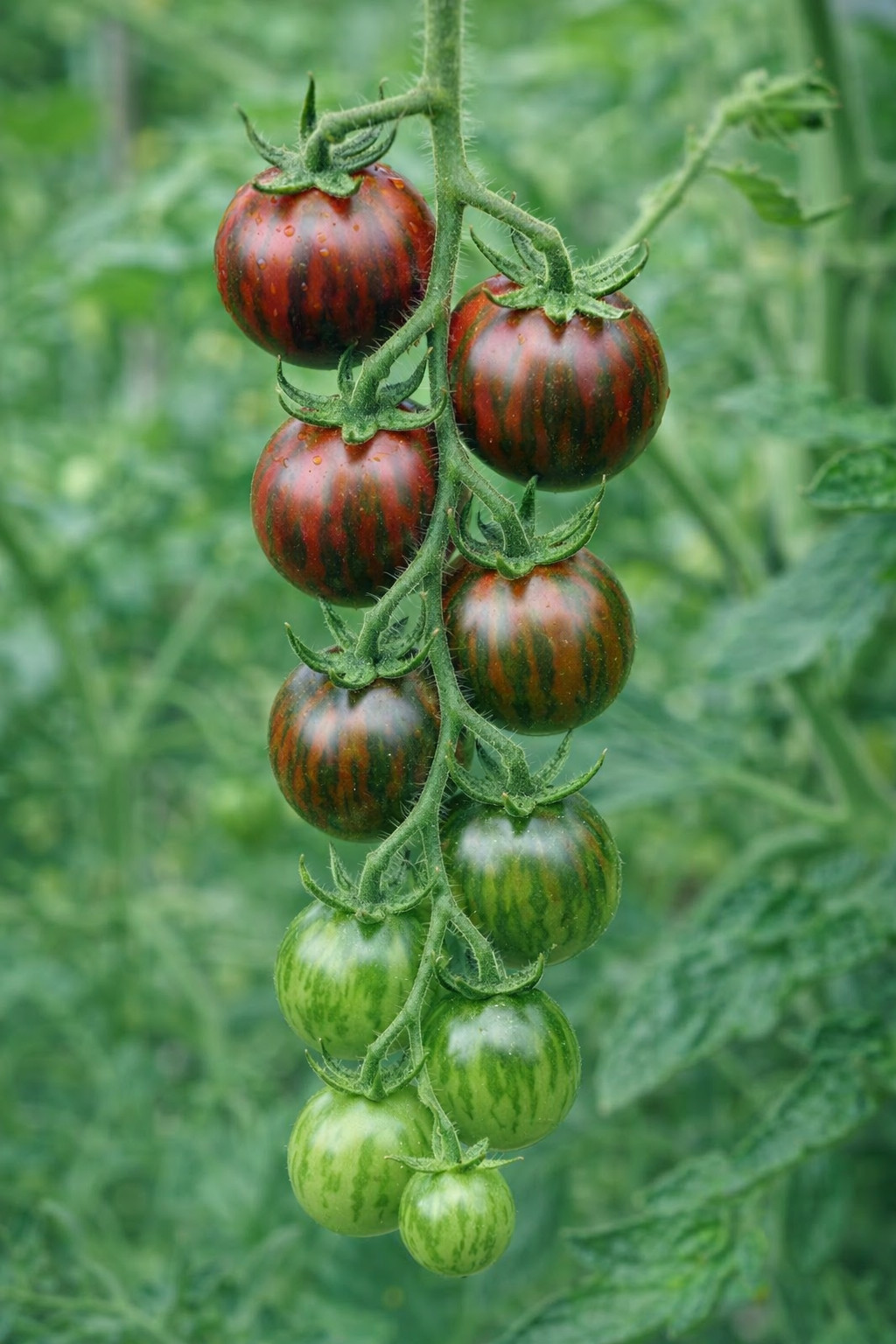 100 Heirloom Black Zebra Cherry Tomato Seeds – 3-4oz Dark Striped Indeterminate