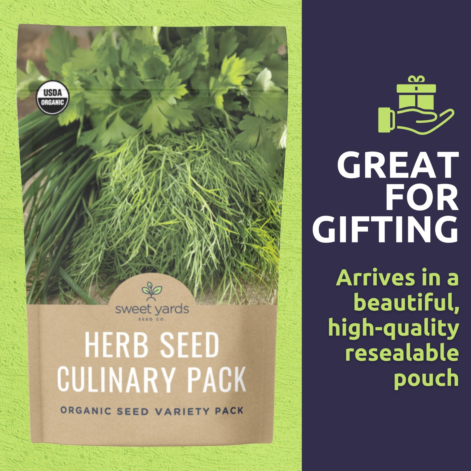 Organic Herb Seeds Variety Pack – 10 Individual Packs – 2026 Season – Basil, …