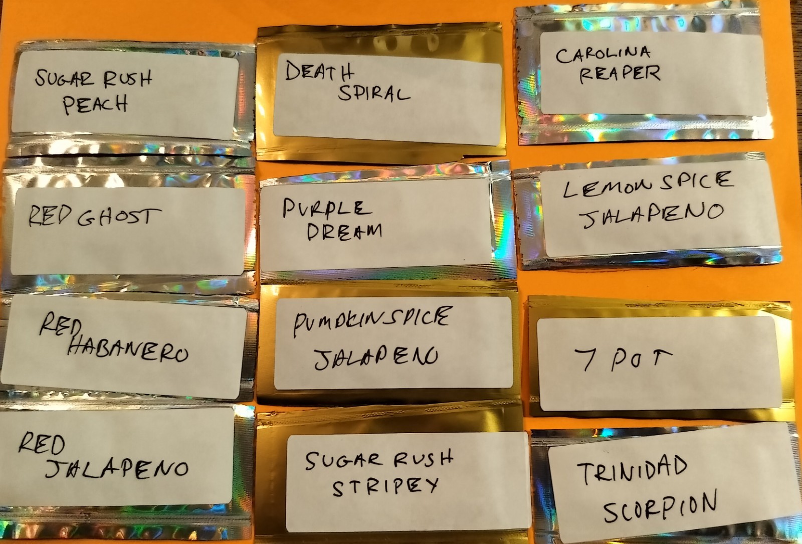 SUPERHOT!- Variety Pack – Over 200! Seeds – One Dozen Different Hot Varieties.