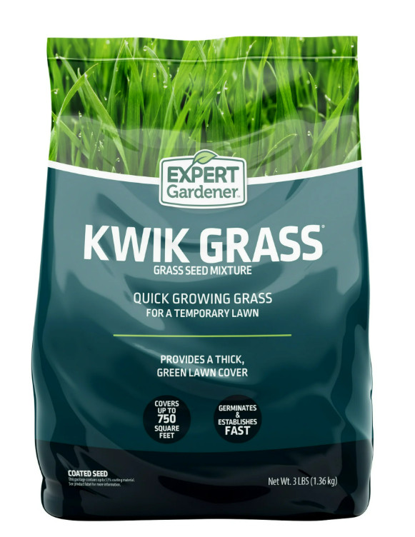 Expert Gardener Kwik Grass Seed Mix, for Sun to Partial Shade, 3 lb.